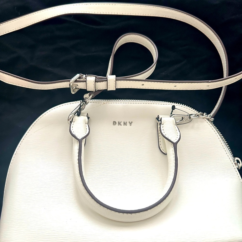 Donna Karan satchel crossbody purse. Leather.